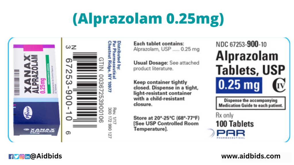 Alprazolam 0.25mg