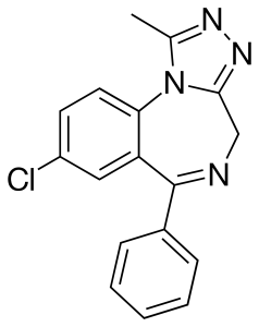 Red Xanax chemical structure