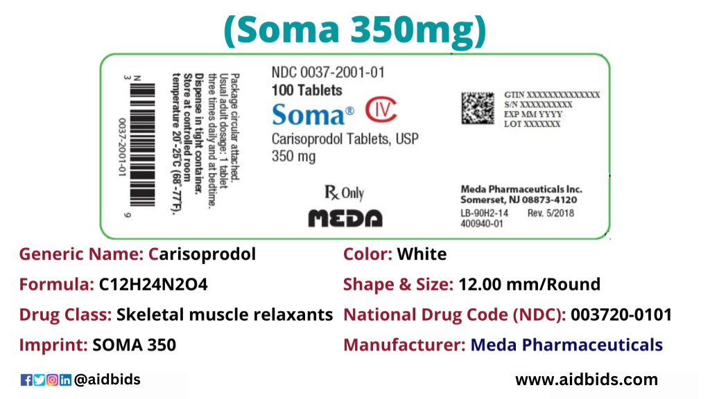 Soma 350mg imprints