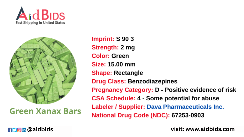 Green Xanax Bars